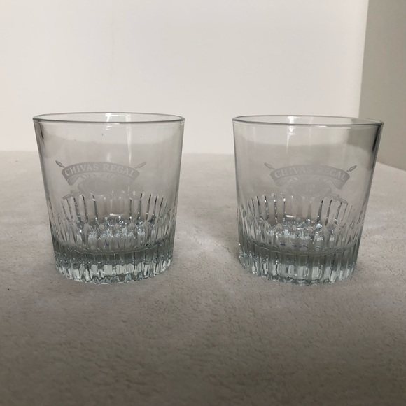 (2) Von Pok Chivas Regal Scotch Whiskey Glasses - Picture 1 of 8